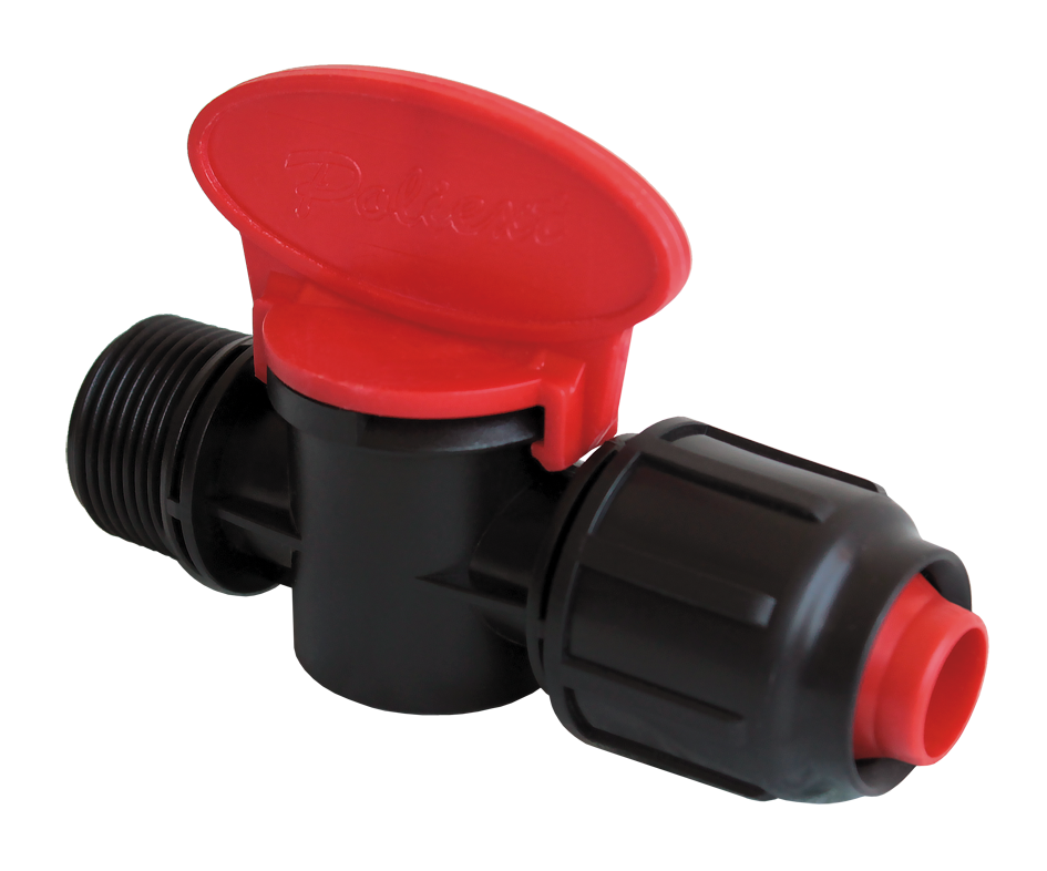 Кран для капельного полива 16 x 1/2" НР (Poliext 07060070)