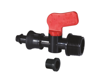 Кран для капельного полива 3/4" НР с резинкой (Poliext 07330020)